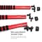 Capri Tools Aluminum Socket Rail Set, 14, 38 and 12 Drive, 17 Long, Red, 3Pcs Rail W 58 Socket Clips CP50200-3PK-17RD - alternate 4
